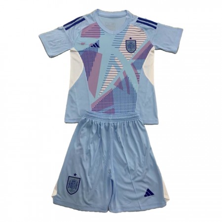 Camiseta de fútbol España Portero Niño Euro 2024 Azul Camiseta de fútbol España Portero Niño Euro 2024 Azul